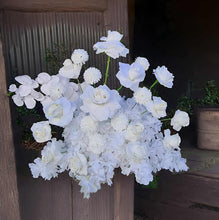 Load image into Gallery viewer, White floor / plinth flowers MEDIUM – 2 available - HIRE ONLY
