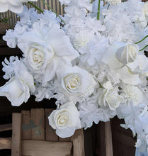 Load image into Gallery viewer, White floor / plinth flowers LARGE – 4 available - HIRE ONLY
