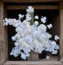 Load image into Gallery viewer, White floor / plinth flowers LARGE – 4 available - HIRE ONLY
