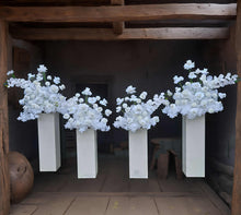 Load image into Gallery viewer, White floor / plinth flowers LARGE – 4 available - HIRE ONLY
