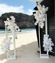 Load image into Gallery viewer, White stands and white hanging flowers package - Basic - HIRE ONLY
