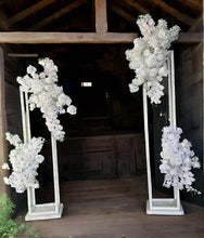 Load image into Gallery viewer, White stands and white hanging flowers package - Basic - HIRE ONLY
