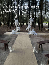 Load image into Gallery viewer, White stands and white hanging flowers package - Basic - HIRE ONLY
