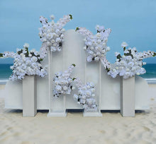 Load image into Gallery viewer, White stands and white hanging flowers package - Advanced - HIRE ONLY

