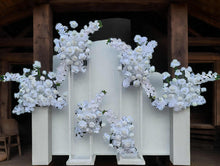 Load image into Gallery viewer, White stands and white hanging flowers package - Advanced - HIRE ONLY
