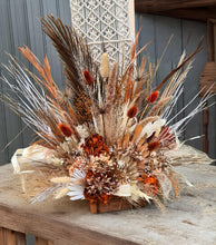 Load image into Gallery viewer, Rustic everlasting flowers in chest - HIRE ONLY
