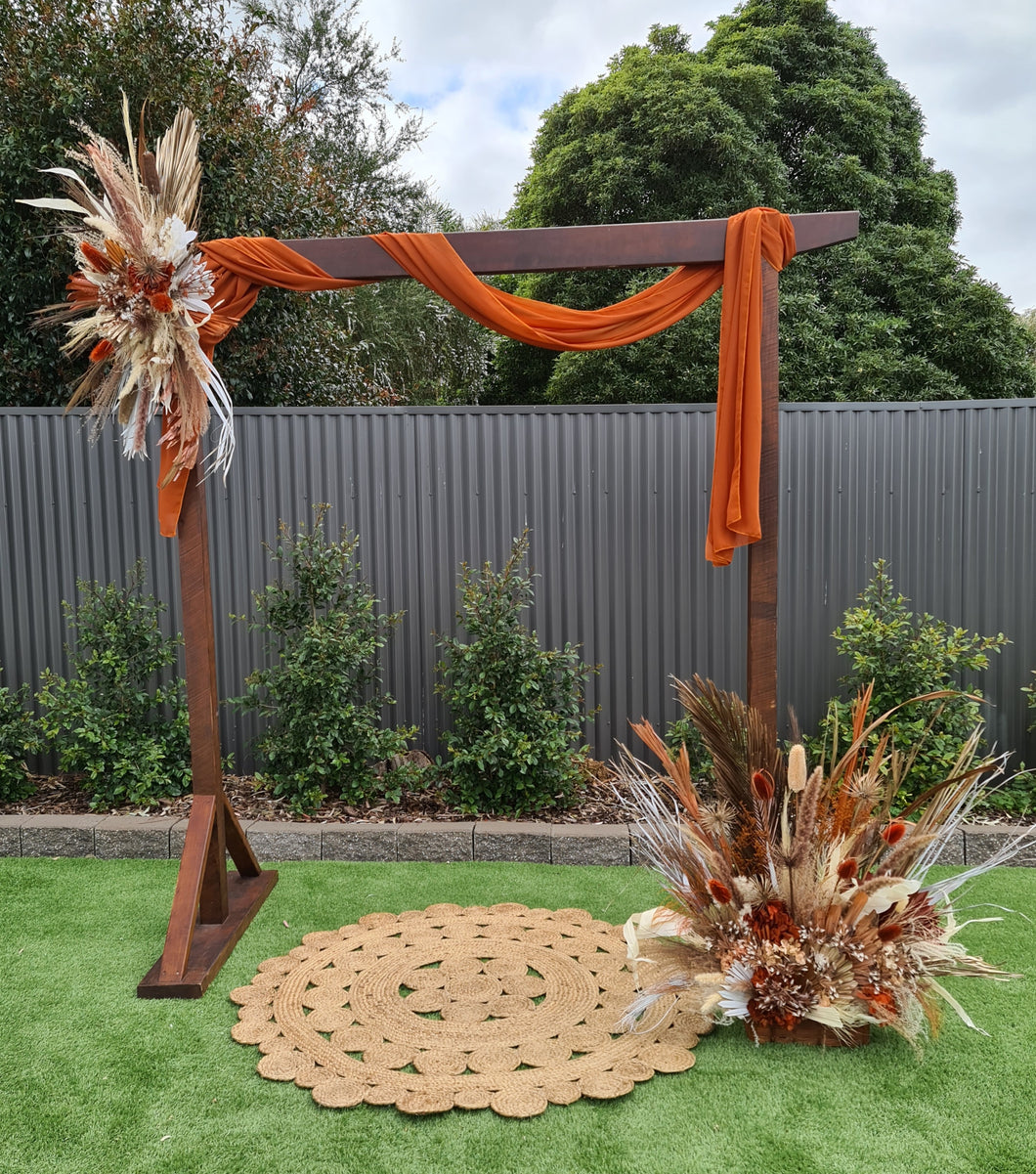 Rustic everlasting flowers & wooden arbour – Option 2 - HIRE ONLY