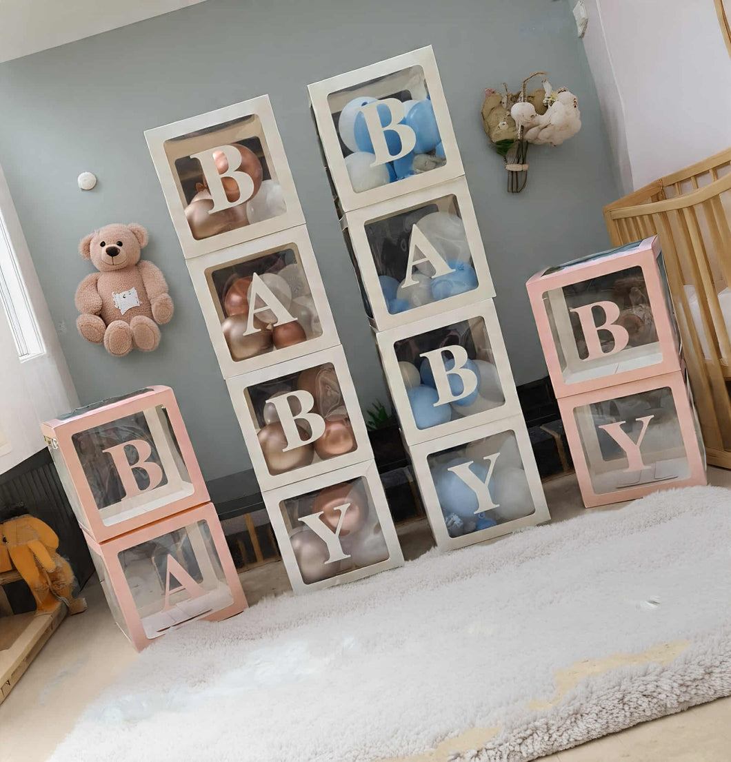 BABY Empty balloon boxes - HIRE ONLY