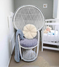 Load image into Gallery viewer, White peacock chair with cushions LARGE - HIRE ONLY
