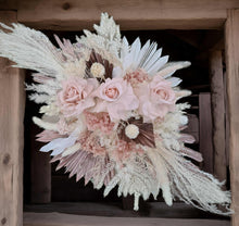 Load image into Gallery viewer, Everlasting Dusty pastel pink chair / backdrop /easel flowers - HIRE ONLY
