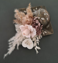 Load image into Gallery viewer, Boho neutral preserved rose Mother&#39;s day flowers in unique pot &amp; tray
