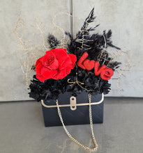 Load image into Gallery viewer, Elegant &amp; sophisticated preserved red rose in bag – Style 2
