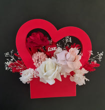 Load image into Gallery viewer, Love heart basket with everlasting flowers
