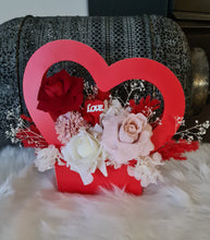 Load image into Gallery viewer, Love heart basket with everlasting flowers
