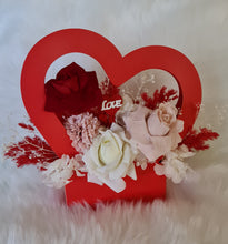 Load image into Gallery viewer, Love heart basket with everlasting flowers
