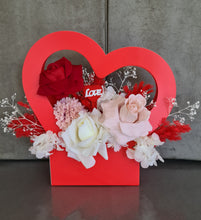 Load image into Gallery viewer, Love heart basket with everlasting flowers
