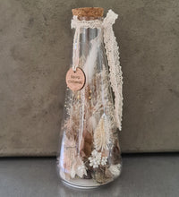 Load image into Gallery viewer, Boho everlasting flowers in conical bottle with lights – Xmas gift
