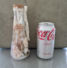 Load image into Gallery viewer, Boho everlasting flowers in conical bottle with lights – Xmas gift
