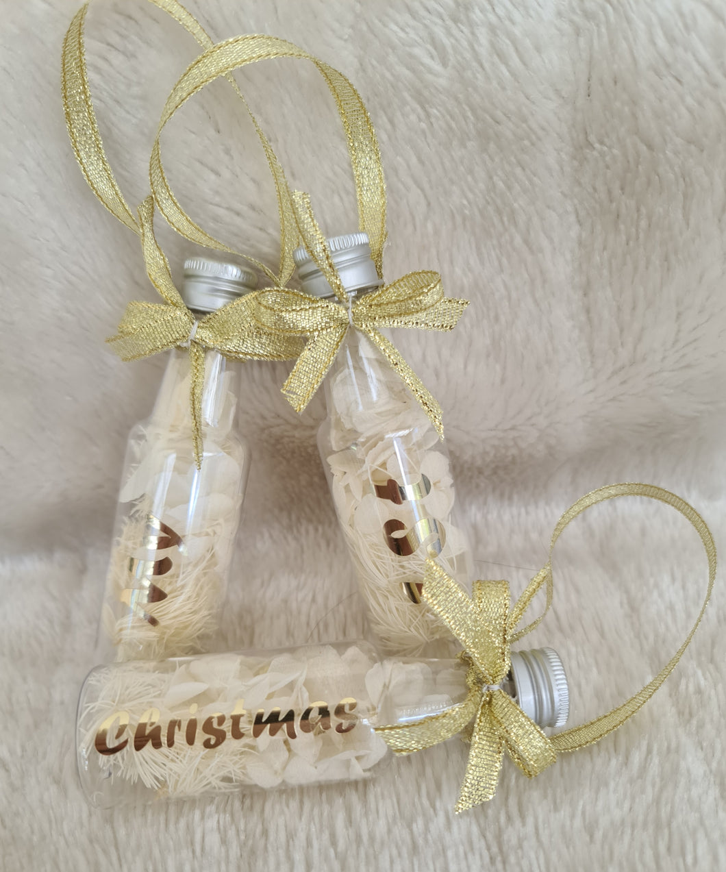 My 1st Christmas baby gift – set of 3 preserved flowers bottles – XMAS59