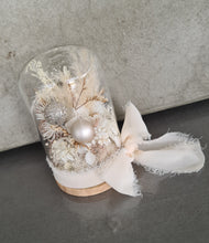Load image into Gallery viewer, Preserved flowers Mini Christmas glass dome – Boho Neutral NO1
