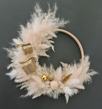 Load image into Gallery viewer, Boho fluffy Everlasting flowers Christmas Wreath
