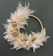 Load image into Gallery viewer, Boho fluffy Everlasting flowers Christmas Wreath
