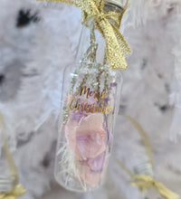 Load image into Gallery viewer, Preserved Everlasting flowers Christmas Bottles Xmas Décor - Pink &amp; Purple Colours
