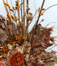 Load image into Gallery viewer, Terracotta preserved peony in wicker pot - MOT05
