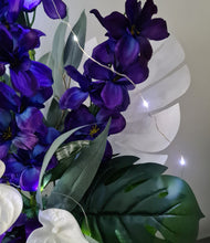 Load image into Gallery viewer, Singapore orchids &amp; anthurium flowers with lights - MOT08
