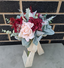 Load image into Gallery viewer, X - Bridesmaids bouquets burgundy &amp; mauve colour
