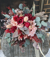 Load image into Gallery viewer, X - Burgundy &amp; dusty blush pink bouquet
