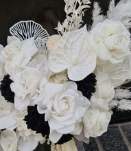 Load image into Gallery viewer, Everlasting bridal bouquet in black &amp; white
