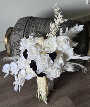 Load image into Gallery viewer, Everlasting bridal bouquet in black &amp; white
