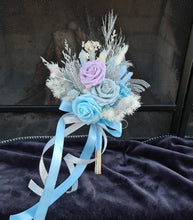 Load image into Gallery viewer, Bridesmaids &amp; flower girl bouquet - Shades of blue &amp; lilac with glitter

