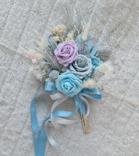 Load image into Gallery viewer, Bridesmaids &amp; flower girl bouquet - Shades of blue &amp; lilac with glitter
