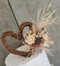 Load image into Gallery viewer, Boho rustic love hearts wedding cake topper
