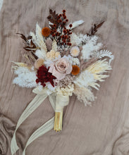 Load image into Gallery viewer, Fully preserved bridal bouquet - orange &amp; neutral
