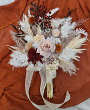 Load image into Gallery viewer, Fully preserved bridal bouquet - orange &amp; neutral
