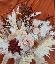 Load image into Gallery viewer, Fully preserved bridal bouquet - orange &amp; neutral
