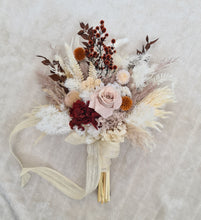 Load image into Gallery viewer, Fully preserved bridal bouquet - orange &amp; neutral
