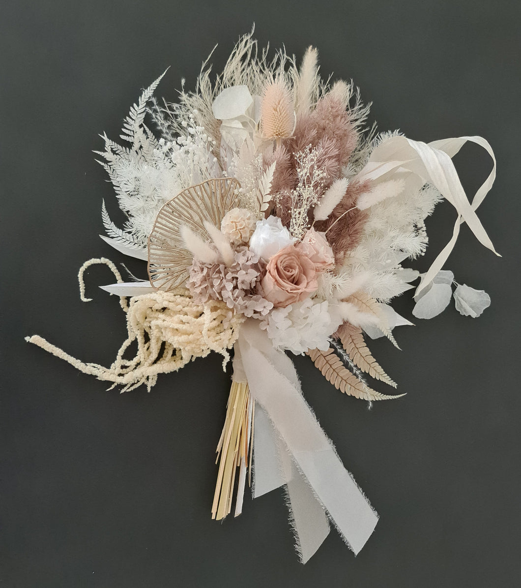 Boho fully preserved bridal bouquet