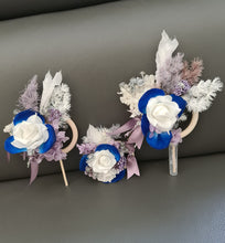 Load image into Gallery viewer, Cake ring - cake decor in blue &amp; purple

