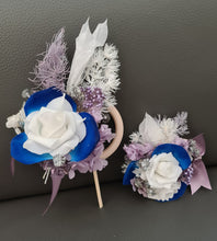 Load image into Gallery viewer, Cake ring - cake decor in blue &amp; purple
