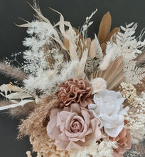 Load image into Gallery viewer, Boho bridal bouquet - real touch &amp; preserved flowers
