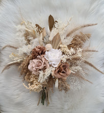 Load image into Gallery viewer, Boho bridal bouquet - real touch &amp; preserved flowers
