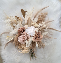 Load image into Gallery viewer, Boho bridal bouquet - real touch &amp; preserved flowers
