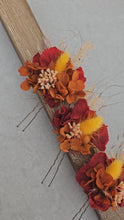 Load and play video in Gallery viewer, Preserved flowers bobby pin large x 3 rustic terracotta, rusty tones
