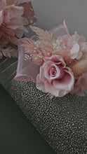 Load and play video in Gallery viewer, Preserved dusty pink mini roses corsage &amp; buttonhole AB2149 - School formal, prom, graduation

