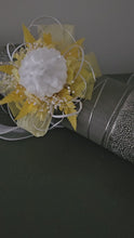 Load and play video in Gallery viewer, Yellow everlasting flowers corsage AB2164 - School formal, prom, graduation

