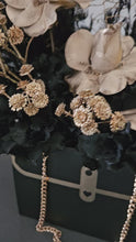 Load and play video in Gallery viewer, Sophisticated black &amp; gold everlasting flowers in bag
